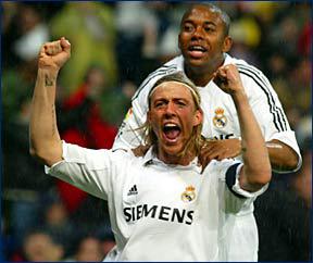 la joie de Guti et Robinho